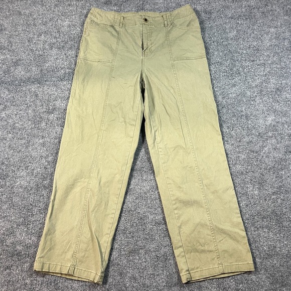 Andrew Marc Pants - Andrew Marc New York Ankle Pants Womens 10 Khaki Cotton Stretch Straight‎ Leg
